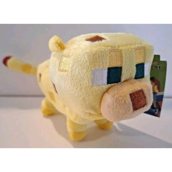 Minecraft Mooshroom & Ocelot Plush Set Red Yellow 7" Cow Cat 2014 - Picture 2 of 16
